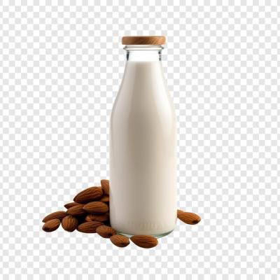 Almond Milk Bottle Isolated on Transparent Background – Free Stock Photo for Download