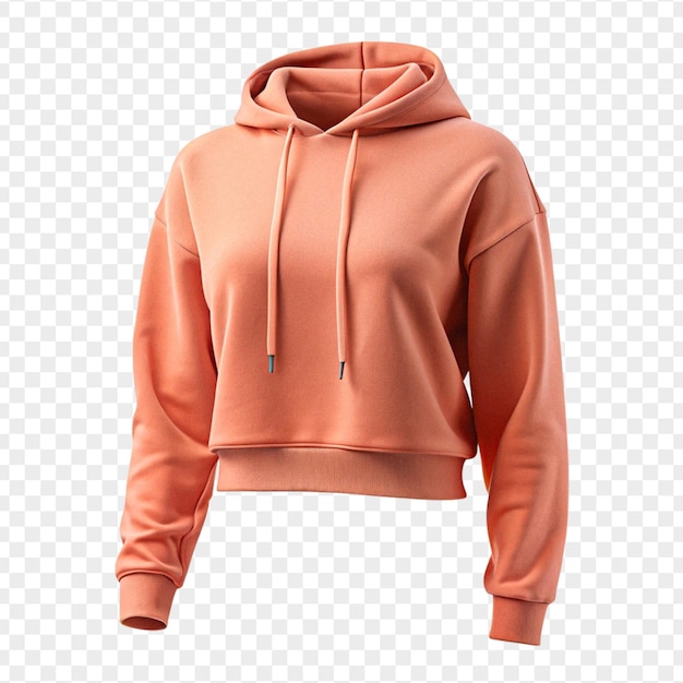 Cropped Beautiful Hoodie Isolated on Transparent Background – Free Download