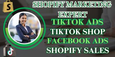 I WILL SETUP TIKTOK SHOP FACEBOOK TIKTOK ADS DO SEO MARKETING TO BOOST SHOPIFY SALES