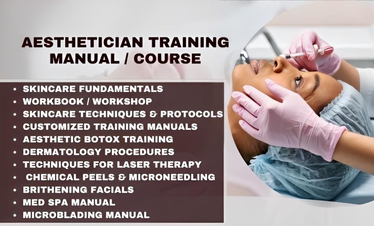 I will create medspa, aesthetic botox, dermatology, skincare training manual and course