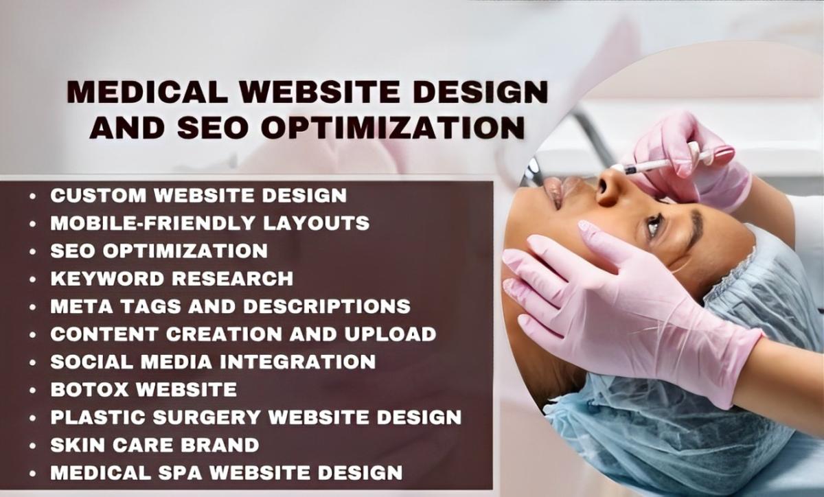 I will design medical spa website, botox, plastic surgery, aesthetic website with SEO