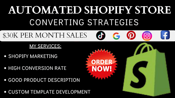 I will design automated dropshipping store shopify website