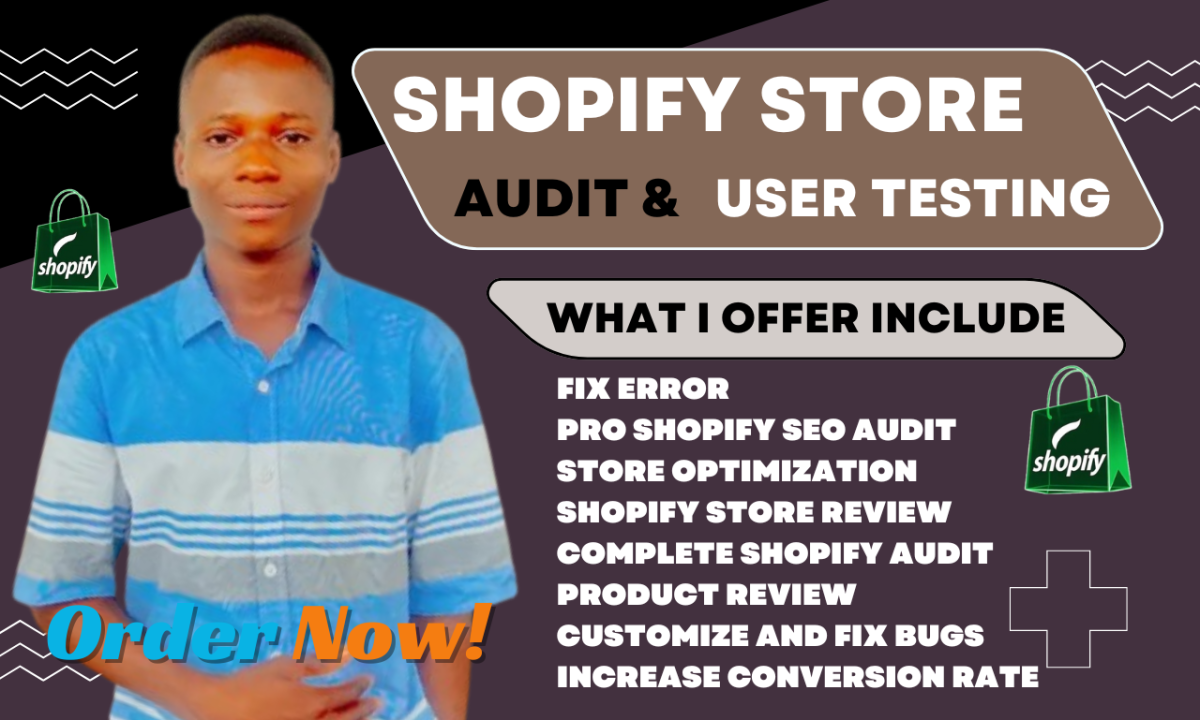 I will audit and review ecommerce shopify store user testing to boost store conversion