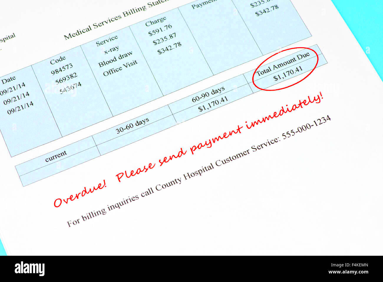 Hospital bill hires stock photography and images Alamy