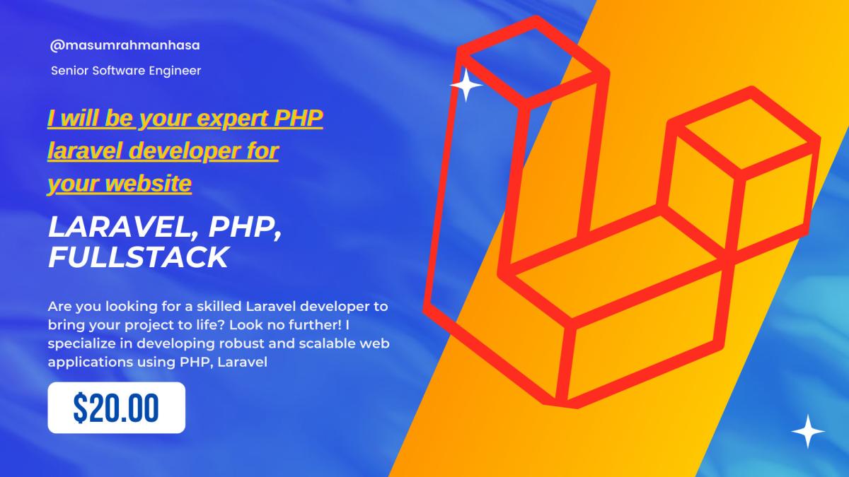 I will be your expert web developer in PHP, laravel or bug fixing and customization