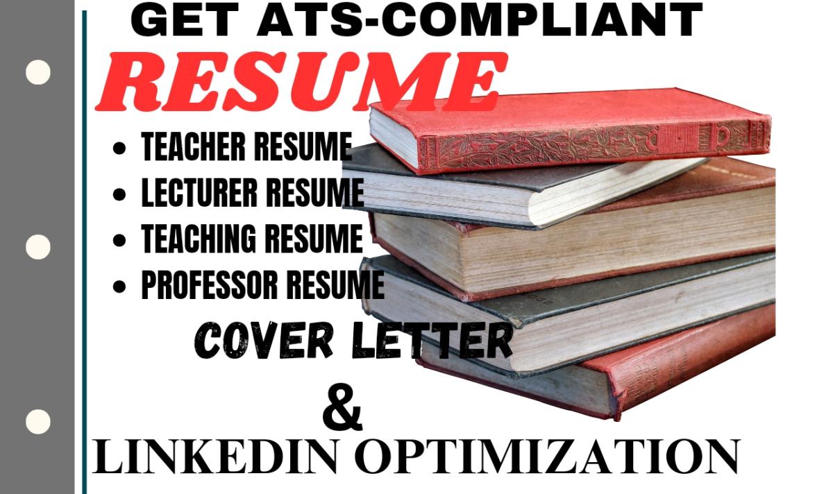 I will craft a teacher resume, professional resume, teaching resume and resume writing