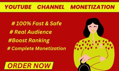 I will do channel promotion complete youtube channel monetization organic