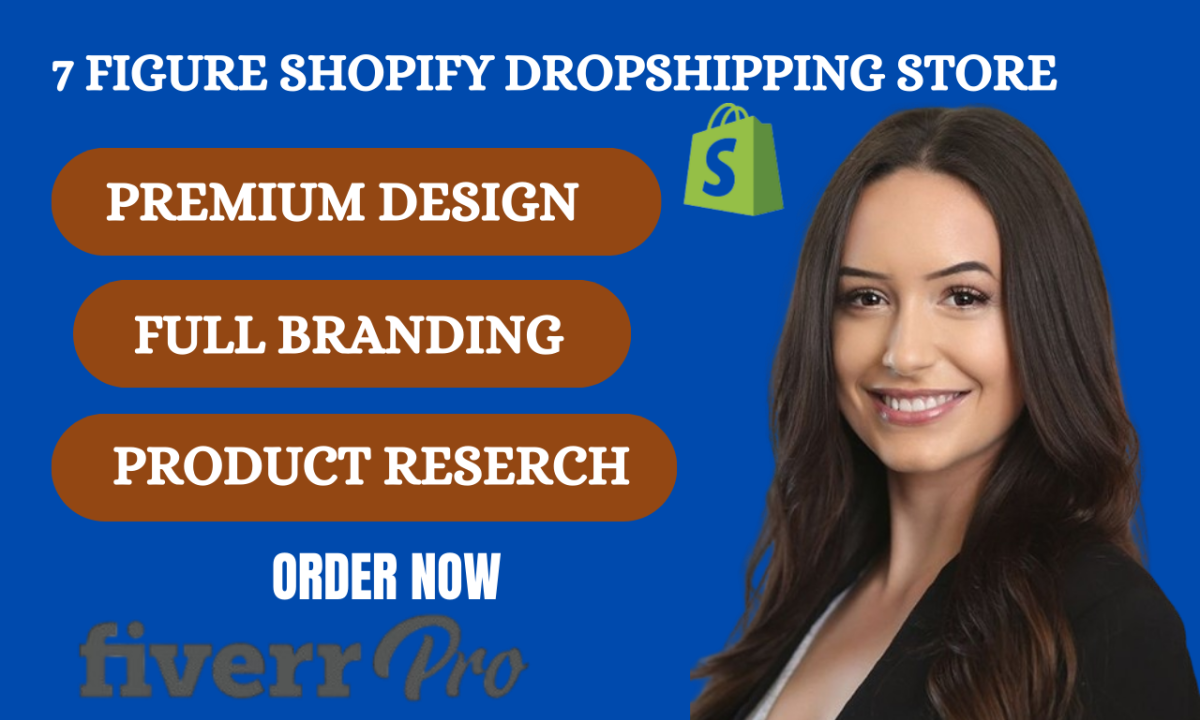 I Will Build a Passive Sales Income Shopify Dropshipping Store