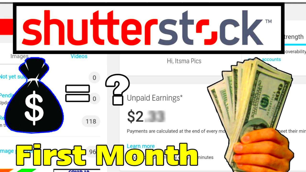 How much Money can you make on Shutterstock in First month Make money 