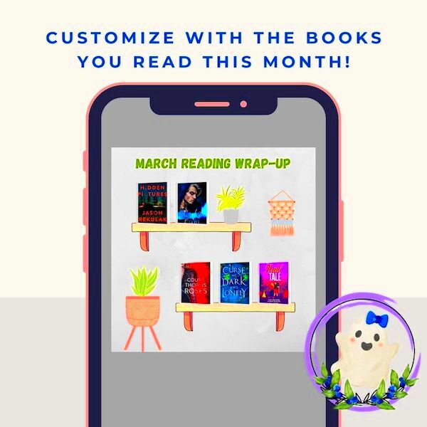 Canva Bookstagram Monthly Reading Log Wrap Up Etsy