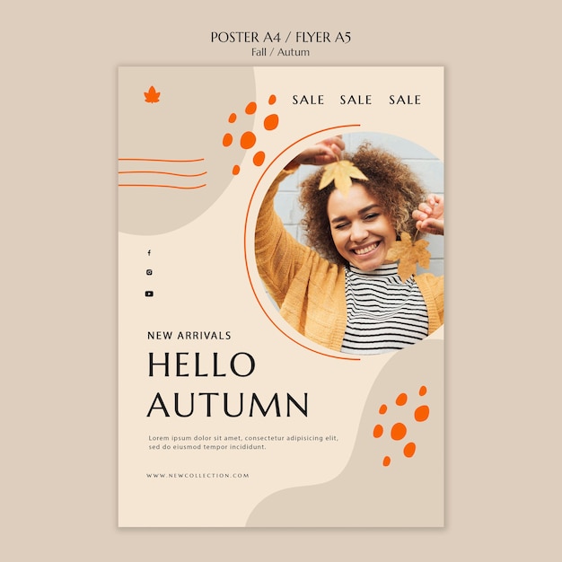 Autumn Sale Poster Template – Free Download