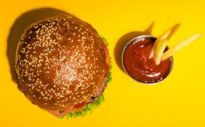 Classic Beef Burger with Ketchup – Free Stock Photo, Download for Free