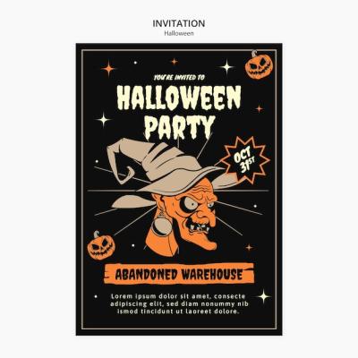 Halloween Celebration Invitation Template – Free Download