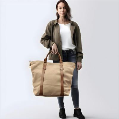 Beautiful Young Woman in Casual Clothes with Brown Bag – Free Stock Photo for Download