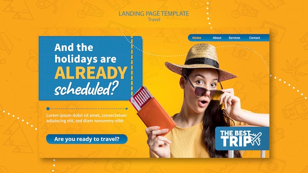 Travel Landing Page Template – Download Free Stock Photo