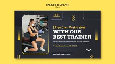 Gym Banner Design Template – Download Free Stock Photo