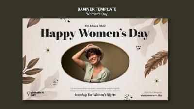 Horizontal Banner Template for International Women’s Day – Free Download