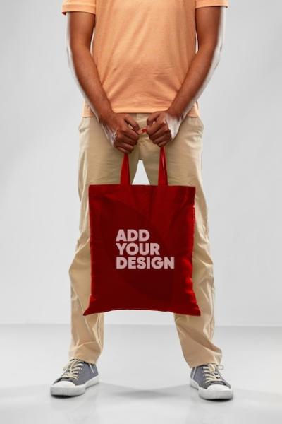 PSD Canvas Shopping Bag Mockup – Free Download for Your Projects