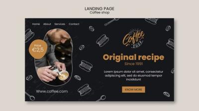 Coffee Shop Landing Page Template – Free Download