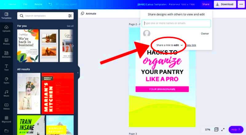 How to Create and Share a Canva Template Blog Her Way