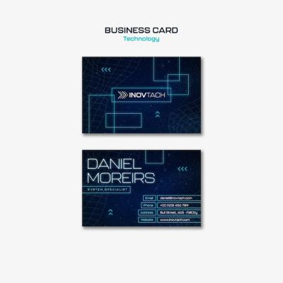 Innovative Technology Business Card Template – Free Download