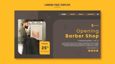 Barber Shop Landing Page Template – Free Download