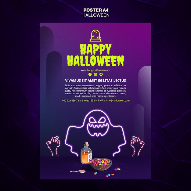 Halloween Event Ad Template Poster – Free Download