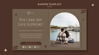 Lovely Couple Banner Template – Free Download