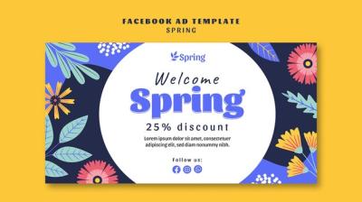 Spring Season Facebook Template – Free to Download