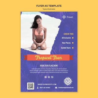 Tropical Destination Flyer Template – Free Download