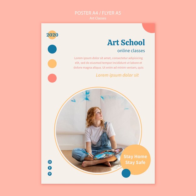 Art School Poster Template – Free Download