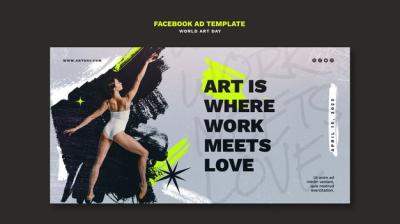 World Art Day Celebration Facebook Template – Free Download