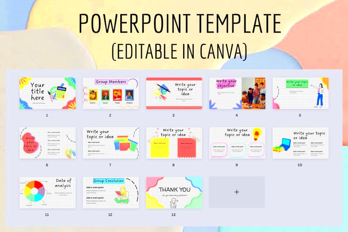 Powerpoint Slides Canva Template Canva Editable Ppt Etsy UK