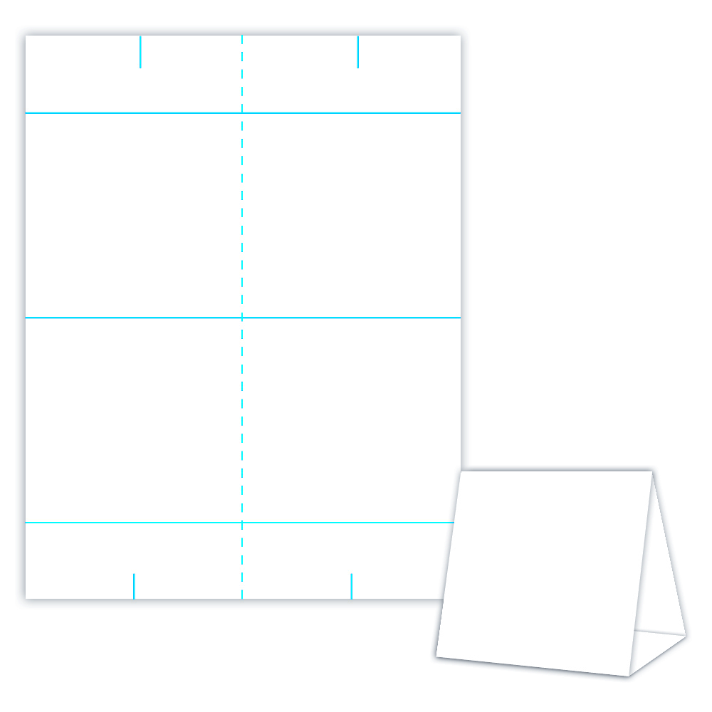 Table Tent Design Template Blank Table Tent White Cover BlanksUSA 