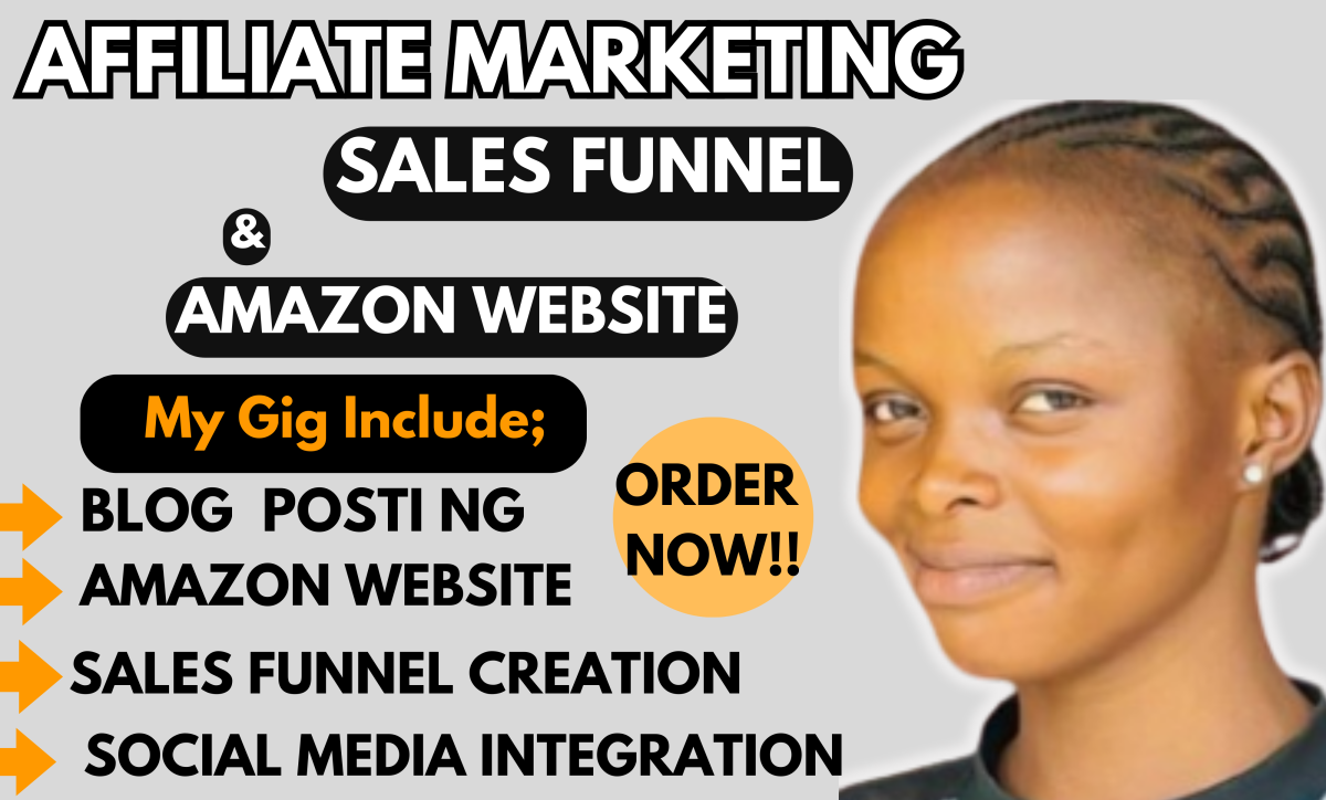 I Will Build Travel Affiliate Marketing Amazon Website Sales Funnel Blog Posting