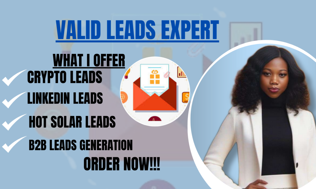 I Will Generate Valid B2B Hot Solar Leads, Crypto Leads, and LinkedIn Leads