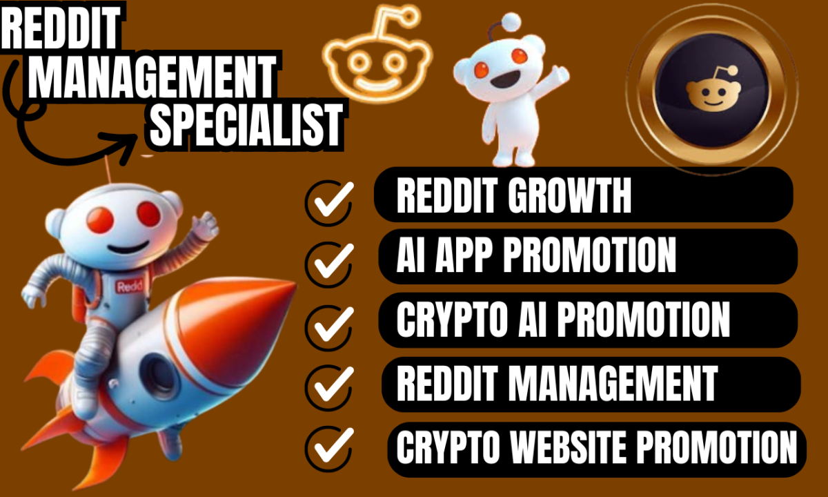 I Will Provide Expert Crypto & AI Website Promotion, AI App Promotion, and Reddit Management for Growth