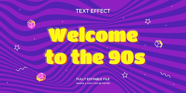 90s Text Effect – Download Free Stock Photo