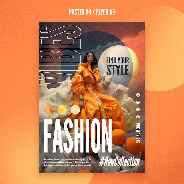 Fashion Collection Poster Template – Download Free Stock Photo