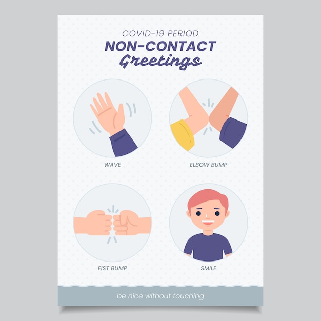 Non-contact Greetings Poster – Free Download, Download Free Stock Photo