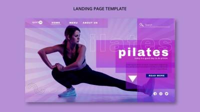 Landing Page Template for Pilates Training – Free Download