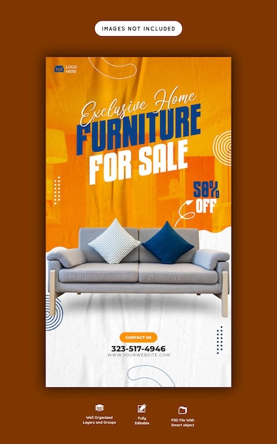 Furniture Sale Instagram and Facebook Story Template – Free Download