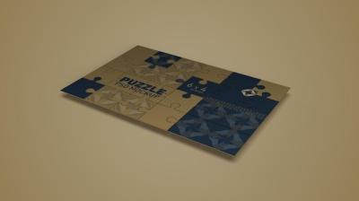 Puzzle Mockup: 24 Piece Printed Puzzle PSD for Custom Designs – Free Download