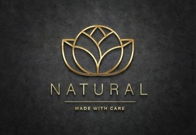 3D Glossy Gold Logo Sign Mockup – Free Download