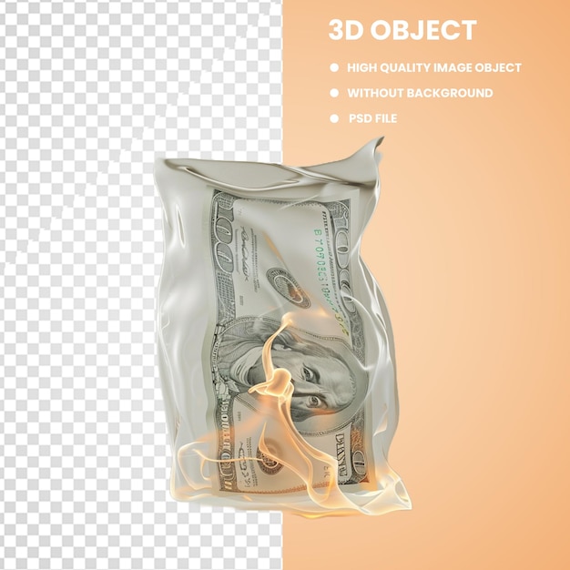 A Bag of Money with 3D Printed Design – Free Download