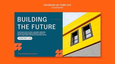 Flat Design Construction Template – Download Free Stock Photo