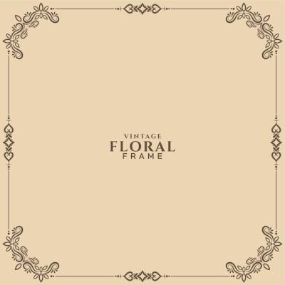 Ethnic Vintage Floral Frame Classic Background Design – Free Download