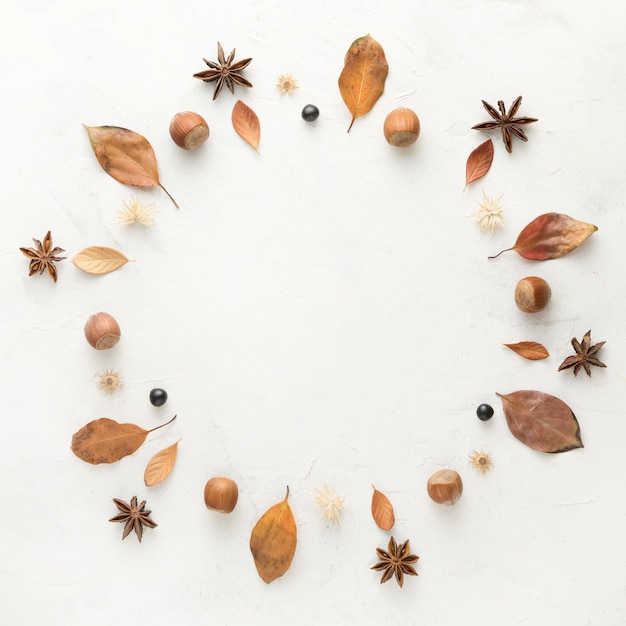 Autumn Leaves with Star Anise and Chestnuts – Free Download