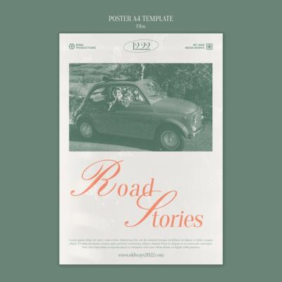 Modern Vintage Style Film Poster Template – Free Download