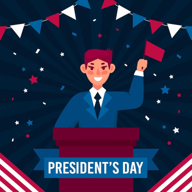 Explore Flat Design Presidents Day Vector Templates – Free Download